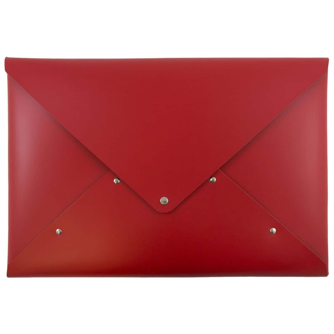 JAM Paper Red Legal Size Italian Leather Portfolio with Snap Closure